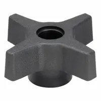 INNOVATIVE COMPONENTS Hand Knob: 4 Point, Plastic w/ Steel Thread, 3/8"-16 Thread, 2.46 in Dia (MPN GN6C----4P7--21)
