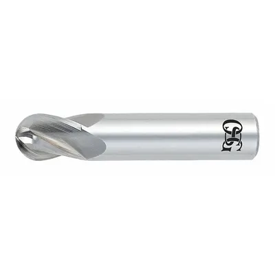 OSG Ball End Mill: Carbide, TiCN Coated, 4 Flute, 1/2" Mill Dia, 5/8" LOC - General Purpose Carbide Ball End Mills