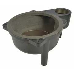 This cast iron volute is a replacement pump casing for dewatering and wastewater pumps. It directs fluid flow from the impeller to the discharge, suitable for water removal, sewage handling, and slurry transfer applications.
