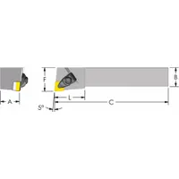 Indexable turning and profiling toolholder designed for external turning, facing, and profiling operations on lathes and CNC machines. Accepts standard carbide inserts for precision material removal in general machining applications