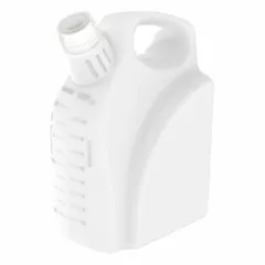 APPROVED VENDOR Jerrican, 5.28 gal, HDPE, White, Screw On Cap, Top Handle