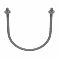 Standard U-Bolt: 1/2"-13 Thread Size, For Pipe Size 8 in, 10 3/8 in Inside Ht, Steel, 5 PK (MPN U17244.050.0800)