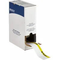 Pre-Cut Label Stock Roll: Peligro, 2 in x 4 1/8 in, 4 1/8 in x 2 in, Vinyl, Black/White/Yellow (MPN BMC-2000-595-PEL)