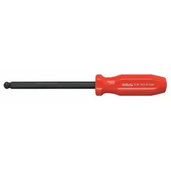This ball end hex screwdriver has a 1/2 in tip size and a long length, made from alloy steel. The ball end allows engagement with hex socket screws at an angle, useful in confined spaces where straight access is limited.