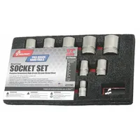 ABILITY ONE Socket Set: 3/8 in Drive, 13 Piece, 12-Point, SAE, 1/4 in to 7/8 in (MPN 5120-01-631-3963)
