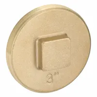 OATEY Plug: Plug, 3 in Fitting Pipe Size, NPT Threaded, Brass, 10 psi, Square Drive (MPN 42372)