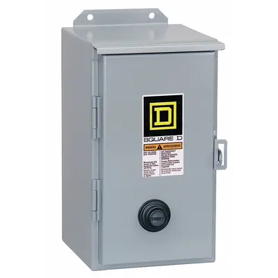 SQUARE D Magnetic Motor Starter: Non-Reversing, 3 Poles, NEMA Size 3, 90 A - Enclosed Non-Reversing Starters with Thermal Overloads