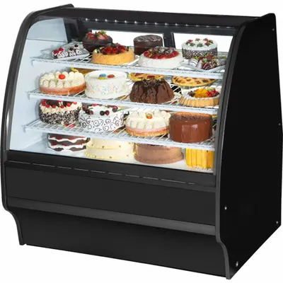 TRUE REFRIGERATION TGM-R-48-SC/SC-B-W Curved Glass Display - Curved Glass Display Refrigerator Merchandisers