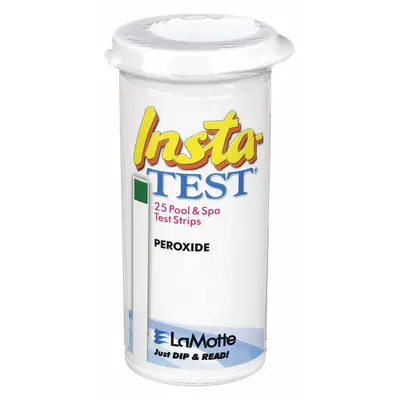 LAMOTTE Test Strips: Peroxide, 0 to 90 ppm Peroxide, Strip, 25 Tests, 3 in Overall Lg - Single-Parameter Test Strips
