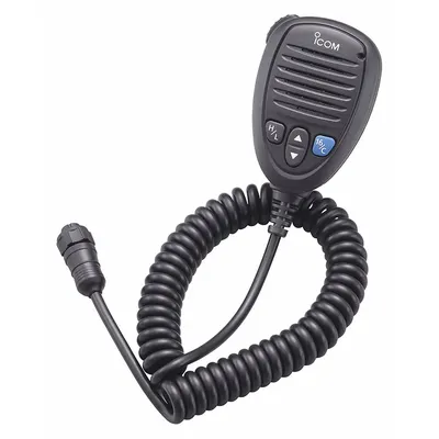 ICOM Speaker Microphone: Fits Icom, For M510/M605 Series, 17 in Cord, Push To Talk - ICOM-Compatible Microphones & Speakers