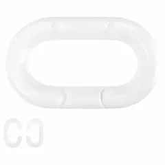 Master Chain Link for Plastic Chain Barrier, Polyethylene, 1 93/100 in Overall Length