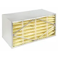Rigid Cell Air Filter: 12 in x 24 in x 12 in, Fiberglass, No Header, MERV 14