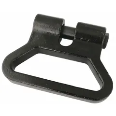 Replacement end chain hoist ring for compatible Dayton hoist systems. Serves as the attachment point for the hoist chain, enabling secure load connection during lifting operations in material handling and maintenance tasks.