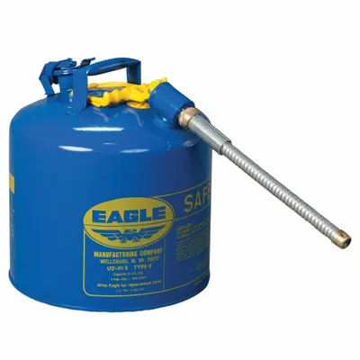EAGLE Type II Safety Can: For Use With Kerosene, 5 gal Capacity, Includes 5/8 in OD Hose - Kerosene Safety Cans
