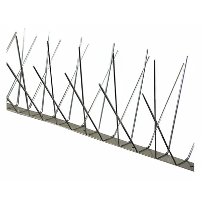 BIRD BARRIER Bird Repellent Spikes: Std, Stainless Steel Base, Silver - Bird Spikes