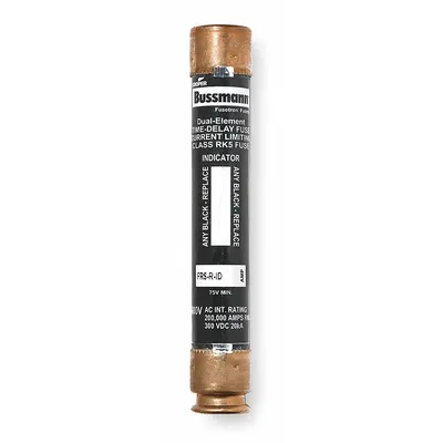 BUSSMANN Fuse: Class RK5, FRN-R-ID Series, Time-Delay, 9 A, 250 V AC, 125 V DC - Time-Delay Cylindrical Fuses
