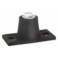 MASON Floor-Mount Vibration Isolator: Neoprene, 45 lb Capacity, 1 1/2 in Ht, 1 5/8 in Wd, Black