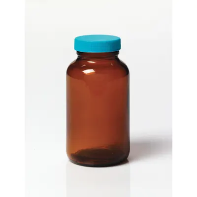 OEM Sampling Bottle: 250 mL - Amber Wide Mouth Glass Lab Bottles