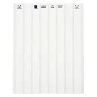 White polyester wraparound label for permanent wire and cable identification. Designed for wire gauges 6 AWG to 0 AWG, suitable for use in control panels, electrical installations, and maintenance applications