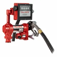 FILL-RITE Electric Drum Pump: 12 V DC, 1/4 hp HP, 20 gpm Max. Flow Rate, Cast Iron, Bung, Manual (MPN FR4211H)