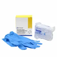 This sterile, unitized trauma dressing is made of gauze and includes clips for secure fastening. It is 4 inches wide, latex-free, and not self-adhering or water resistant. Complies with ANSI Z308.1-2015 standards for use in first aid kits and emergency wound care