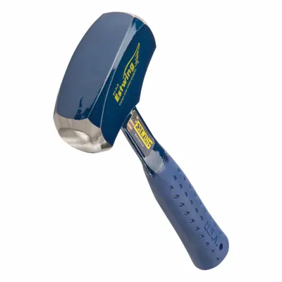 ESTWING Sledge Hammer: Steel Handle, 3 lb Head Wt, 1 3/8 in Dia, 11 in Overall Lg - Steel Drilling Hammers