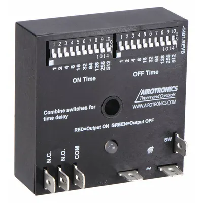 AIROTRONICS Single Function Encapsulated Timing Relay: Surface Relay Mounting - Surface-Mounted Relays