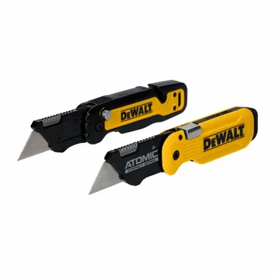 DEWALT Folding Utility Knife: 4 in/8.5 in, Steel, Aluminum/Plastic - Assisted-Opening Utility Knives
