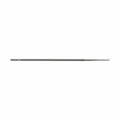 This 8-inch round file has a 3/16-inch diameter and a smooth cut with 51 teeth per inch. It is used for sharpening chain-saw chains, providing consistent material removal for maintenance tasks in forestry and landscaping.