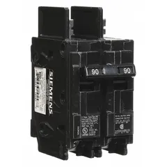Bolt-on miniature circuit breaker rated 90 A at 120/240V AC with 2 poles. Provides overcurrent protection in electrical distribution systems. Suitable for use in panelboards and load centers.