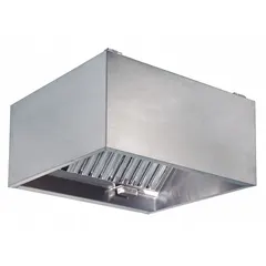 This 60-inch wide, wall-mounted Type I canopy hood is constructed of 430 stainless steel and includes hanger brackets. It features two incandescent light fixtures and a duct collar connection of 8 in x 12 in. Designed for commercial kitchens, it captures and removes grease-laden vapors, smoke, and heat from cooking equipment.