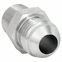 Hydraulic Hose Adapter: 1/4 in x 3/8 in Fitting Size, Male x Male, NPTF x JIC, Rigid, Straight (MPN 2021-4-6S)