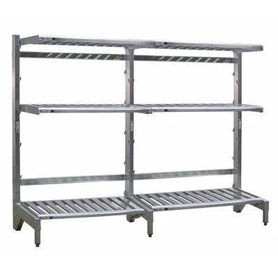 NEW AGE INDUSTRIAL Cantilever Rack: 120 in x 21 in x 72 in, 3 Shelves - Lightweight Corrosion-Resistant Cantilever Shelving