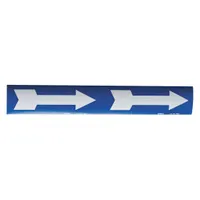 Pipe Marker: Blue, White, 12 in Wd, Vinyl, 12 in Roll Wd, 4 in Lg (MPN 93392)