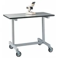 Mobile Bench: 4 ft Overall Lg, 24 in Overall Wd, 540 lb Max Load Capacity, White (MPN 8060000)