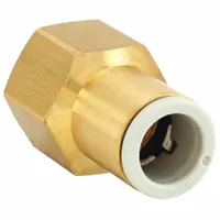 Brass push-to-connect adapter fitting with 1/8" BSPT male thread for 4 mm OD tubing. Used in pneumatic systems and fluid handling for connecting tubing to threaded ports