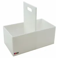 Bottle Carrier: 14 3/8 in Overall Lg, 7 7/8 in Overall Wd, 13 1/4 in Overall Ht, HDPP, White (MPN 165044)