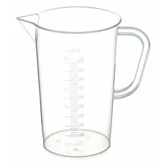 Tall Form Plastic Beaker with Handle, Clear Polypropylene, 1,000 mL