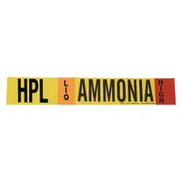 Pipe Marker: HPL, LIQ, High, Fits 2 1/2 to 7 7/8 in Pipe O.D., 1 Pipe Markers, Without (MPN 90406)