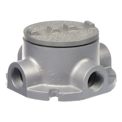 APPLETON ELECTRIC Conduit Outlet Body: Aluminum, GRF, 3/4 in Trade Size, X Body - X, XAT and XTF Round Body - Cross Type