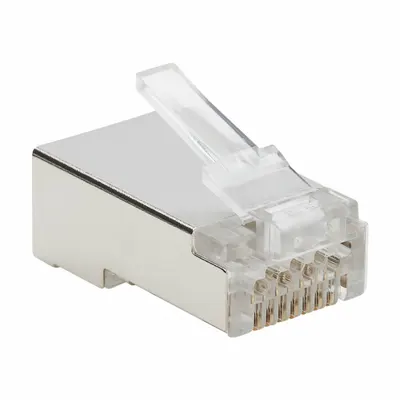 EATON TRIPP LITE Modular Plug: Modular Plug RJ45, 6/6A Cable Category, Pass-Through - RJ Modular Connectors