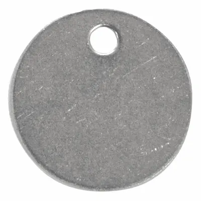 OEM APPROVED VENDOR Blank Tag: Stainless Steel - General Purpose Blank Valve Tags
