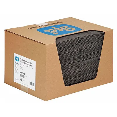 PIG Sorbent Pad MAT240: 20 in x 15 in, Gray, 100 PK - Sorbent Pads