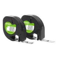 Combined Label and Ribbon Cartridge: 1/2 in x 13 1/8 ft, Paper, White (Gloss), Indoor (MPN 10697)