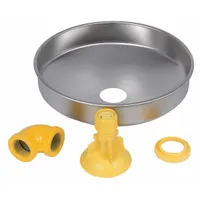 Spray head and shroud assembly for safety showers, compatible with SpinTec series. Includes a plastic showerhead and a stainless steel shroud. For use with safety showers in industrial and laboratory settings