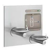 ELKAY Bi-Level Drinking Fountain with Bottle Filler: On-Wall, Non-Refrigerated, Touchless Sensor (MPN LZWS-EDFPBM117K)