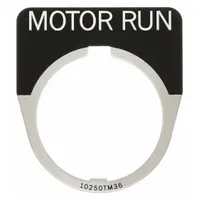 Legend Plate: 30 mm Panel Mounting Size, Half-Round, 1 3/4 in Overall Ht x 1 3/4 in Overall Wd (MPN 10250TM81)