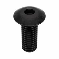 Socket Head Cap Screw: #10-32 Thread Size, 1/2 in Lg, Button, Black Oxide, Alloy Steel, 100 PK (MPN 10F50KBC)