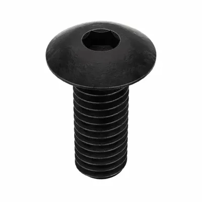 KERR LAKESIDE Socket Head Cap Screw: #10-32 Thread Size, 1/2 in Lg, Button, Black Oxide - Button Head Socket Cap Screws