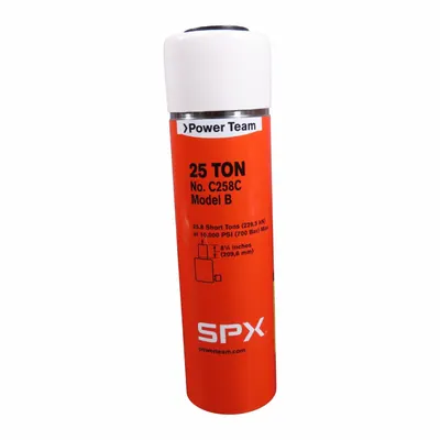 POWER TEAM Hydraulic Cylinder: Single Acting, 25 ton Nominal Capacity, 8 in Nominal Stroke Lg - General Purpose Rams